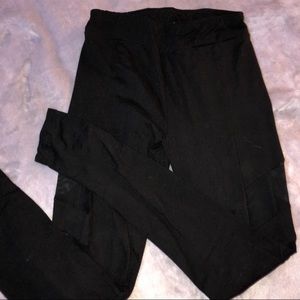 Ardene black mesh sides stretchy leggings